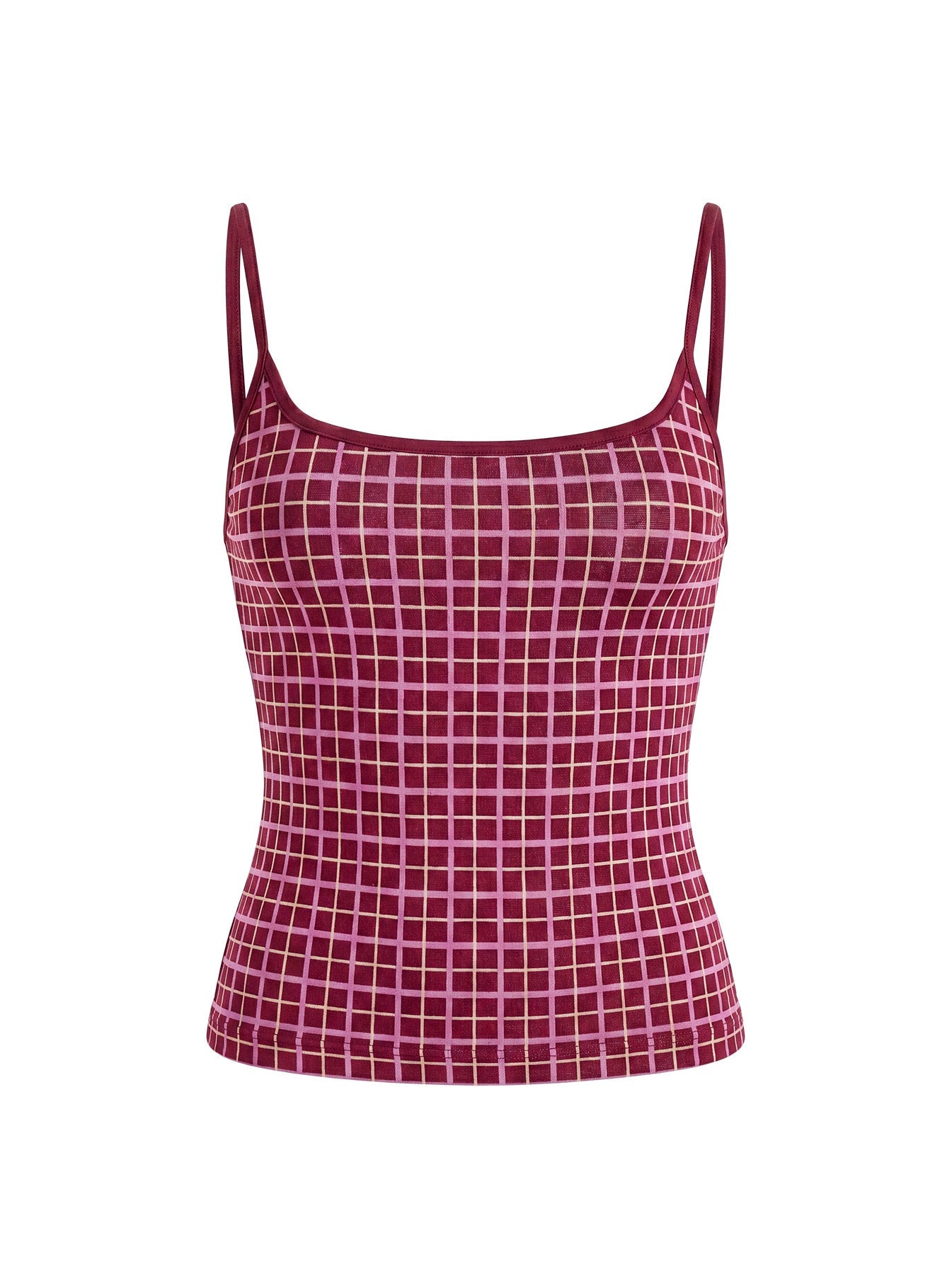 Aderis Cami Top Red Check