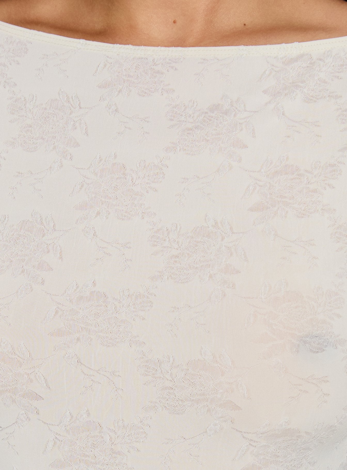 Korrine Off Shoulder Short Sleeve Lace Top Cream